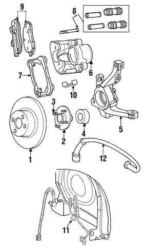 Foto de Kit de Tornillos de Caliper Original para Chrysler PT Cruiser Marca CHRYSLER Nmero de Parte 5017845AB