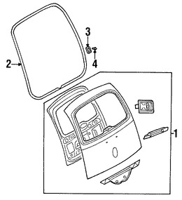 Foto de Puerta Trasera Original para Chrysler PT Cruiser 2001 2002 2003 2004 2005 Marca CHRYSLER Nmero de Parte 5015483AD