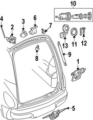 Foto de Soporte Elevacin Puerta Trasera Original para Chrysler PT Cruiser Marca CHRYSLER Nmero de Parte 4724743AE