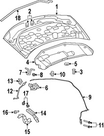 Foto de Bisagra del capo Original para Chrysler Sebring Chrysler 200 Marca CHRYSLER Nmero de Parte 5074059AD