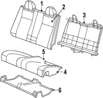 Foto de Cojin de Asiento Original para Chrysler Sebring 2008 2009 2010 Marca CHRYSLER Nmero de Parte 68024923AA