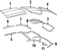 Foto de Panel de Techo Original para Chrysler Sebring Chrysler 200 Marca CHRYSLER Nmero de Parte 1HY79TZZAA