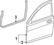 Foto de Sello de la puerta Original para Chrysler Sebring 2009 2010 Chrysler 200 2011 2012 2013 2014 Marca CHRYSLER Nmero de Parte 1EK87XXXAD