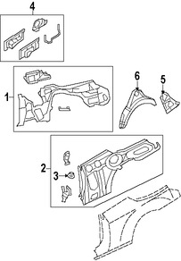 Foto de Panel Lateral Trasero Original para Chrysler Sebring Chrysler 200 Marca CHRYSLER Nmero de Parte 5008755AL