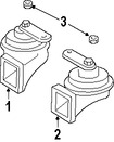 Foto de Claxon / Corneta / Bocina / Pito Original para Chrysler Crossfire 2004 2005 2006 2007 2008 Marca CHRYSLER Nmero de Parte 5102603AA