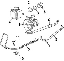 Foto de Sello de Tapa del Tanque Lquido Direccion Hidraulica Original para Chrysler Crossfire 2004 2005 2006 2007 2008 Marca CHRYSLER Nmero de Parte 5096353AA