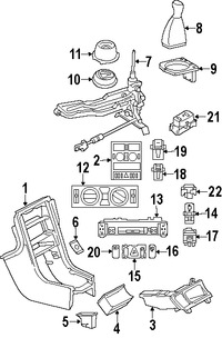 Foto de Consola Central Original para Chrysler Crossfire 2004 2005 2006 2007 2008 Marca CHRYSLER Nmero de Parte XZ94BD5AA