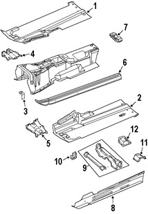 Foto de Bandeja de Piso Original para Chrysler Crossfire 2004 2005 2006 2007 2008 Marca CHRYSLER Nmero de Parte 5103156AB