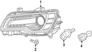 Foto de Faro Original para Chrysler 300 2015 2016 Marca CHRYSLER Nmero de Parte 68196276AD