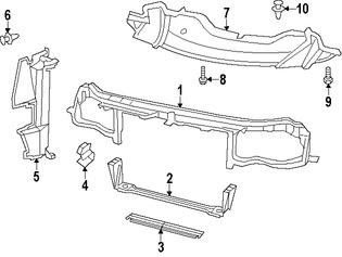 Foto de Guardasalpicaduras del soporte del radiador Original para Chrysler 300 2015 2016 2017 Marca CHRYSLER Nmero de Parte 68227211AC