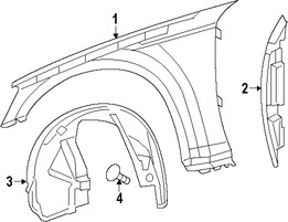 Foto de Protector de Guardafangos Original para Chrysler 300 2015 2016 2017 Marca CHRYSLER Nmero de Parte 68205932AF