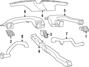 Foto de Ducto de Aire del Panel de Instrumentos Original para Chrysler 300 Marca CHRYSLER Nmero de Parte 68214145AC