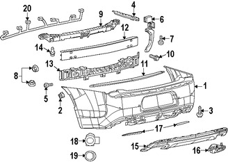 Foto de Riel de soporte de cubierta de parachoques Original para Chrysler 300 2015 2016 2017 Marca CHRYSLER Nmero de Parte 68231893AB