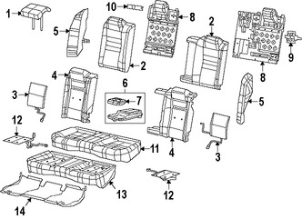 Foto de Almohadilla Calentadora de Asiento Original para Chrysler 300 Marca CHRYSLER Nmero de Parte 68104680AA