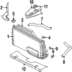 Foto de Guardasalpicaduras del soporte del radiador Original para Chrysler 300M 1999 2000 2001 2002 2003 2004 Marca CHRYSLER Nmero de Parte 4805247AC