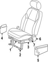 Foto de Manilla de Ajuste de Reclinacion Asiento Trasero Original para Chrysler PT Cruiser 2006 2007 2008 Marca CHRYSLER Nmero de Parte 1BN28BD5AA