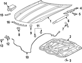 Foto de Bisagra del capo Original para Chrysler 300   Dodge Charger Marca CHRYSLER Nmero de Parte 55113550AG