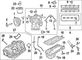 Foto de Empacadura de Tapa de Aceite del Motor Original para Dodge Jeep Chrysler Marca CHRYSLER Nmero de Parte 68029299AA