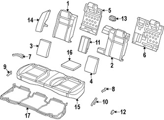 Foto de Cojin de respaldo de Asiento Original para Dodge Charger   Chrysler 300 Marca CHRYSLER Nmero de Parte 68104310AA