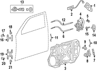 Foto de Bisagra de puerta Original para Dodge Charger Dodge Durango   Jeep Grand Cherokee Chrysler 300 Marca CHRYSLER Nmero de Parte 55113665AI