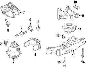 Foto de Soporte de Montura del motor Original para Dodge Charger Dodge Challenger   Chrysler 300 Marca CHRYSLER Nmero de Parte 4855025AC