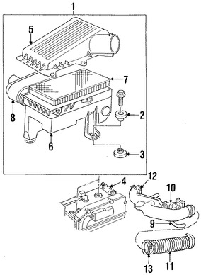 Foto de Aislante de la carcasa del filtro de aire Original para Chrysler Dodge Eagle Marca CHRYSLER Nmero de Parte 4573211