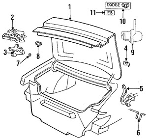 Foto de Motor Accionadro de Cerradura del Baul Original para Dodge Intrepid Chrysler Concorde Chrysler LHS Chrysler New Yorker Eagle Vision Marca CHRYSLER Nmero de Parte 4624757