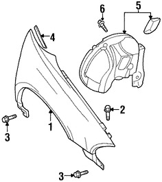 Foto de Tornillo del protector de Guardafangos  Original para Chrysler Concorde Chrysler LHS Chrysler 300M Dodge Intrepid Marca CHRYSLER Nmero de Parte 6504971AA