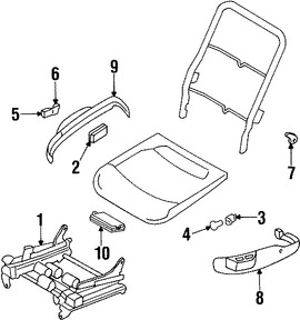 Foto de Interruptor de Calefaccin del Asiento Original para Chrysler LHS Chrysler 300M Dodge Intrepid Marca CHRYSLER Nmero de Parte QP36RK5AD