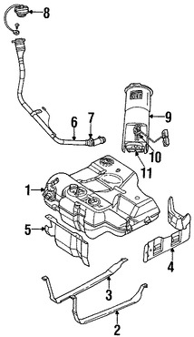 Foto de Unidad Emisora del Tanque de Combustible Original para Chrysler Concorde Chrysler 300M Chrysler LHS Dodge Intrepid Marca CHRYSLER Nmero de Parte 5003959AC