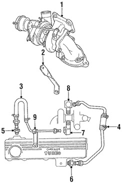 Foto de Turbo Original para Dodge Daytona 1987 1988 1989 Marca CHRYSLER Nmero de Parte 4483143