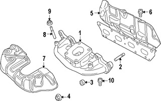 Foto de Mltiple de Escape Original para Fiat 500 Dodge Dart Marca CHRYSLER Nmero de Parte 4892962AB