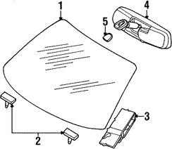 Foto de Espejo retrovisor interior Original para Dodge Neon 2003 2004 2005 Chrysler PT Cruiser 2005 Marca CHRYSLER Nmero de Parte 5008648AD