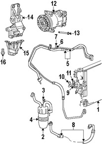 Foto de Manguera Descarga Refrigerante Aire Acondicionado Original para Dodge Caliber Jeep Patriot Jeep Compass Marca CHRYSLER Nmero de Parte 5058553AD