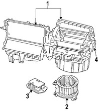 Foto de Carcasa del motor del ventilador HVAC Original para Jeep Patriot Jeep Compass Dodge Caliber Marca CHRYSLER Nmero de Parte 5191350AE