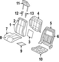 Foto de Almohadilla Calentadora de Asiento Original para Jeep Compass Jeep Patriot Dodge Caliber Marca CHRYSLER Nmero de Parte 5183317AA