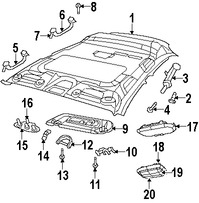 Foto de Luz de mapa Original para Dodge Caliber Jeep Compass Chrysler Sebring Marca CHRYSLER Nmero de Parte 1CJ11DW1AC