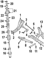 Foto de Soporte Brazo Control Suspension Original para Dodge Caliber Jeep Compass Jeep Patriot Marca CHRYSLER Nmero de Parte 5105337AA