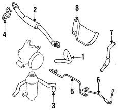 Foto de Manguera de Presin Direccin hidrulica Original para Dodge Stealth Mitsubishi 3000GT Marca CHRYSLER Nmero de Parte MB815310