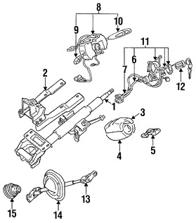 Foto de Columna de Direccion Original para Dodge Stealth Mitsubishi 3000GT Marca CHRYSLER Nmero de Parte MB616687