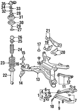 Foto de Buje de Barra de Retencin de Suspensin Original para Dodge Stealth Mitsubishi 3000GT Marca CHRYSLER Nmero de Parte MB663620