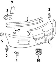 Foto de Perno de la barra de impacto del parachoque Original para Dodge Stratus Dodge Charger Dodge Magnum Chrysler 300 Chrysler Sebring Marca CHRYSLER Nmero de Parte 6505145AA