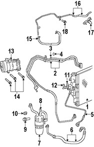 Foto de Manguera Descarga Refrigerante Aire Acondicionado Original para Chrysler Sebring 2009 2010 Dodge Avenger 2010 2009 Marca CHRYSLER Nmero de Parte 5058797AA