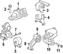 Foto de Soporte de Montura del motor Original para Chrysler Sebring 2009 2010 Dodge Avenger 2009 Marca CHRYSLER Nmero de Parte 5085075AD