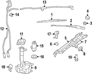 Foto de Tapa de Depsito de Lquido Limpiaparabrisas Original para Jeep Chrysler Dodge Marca CHRYSLER Nmero de Parte 5189351AA