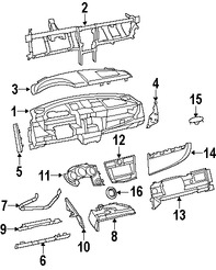 Foto de Cubierta de la Columna de Direccion Original para Dodge Avenger 2009 2010 Chrysler Sebring 2009 2010 Marca CHRYSLER Nmero de Parte 1EJ26XDVAC