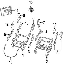 Foto de Cubierta del Mecanismo de Ajuste de Reclinacion de Asiento Original para Chrysler Sebring 2007 2008 Dodge Avenger 2008 Marca CHRYSLER Nmero de Parte 1FK241D5AB