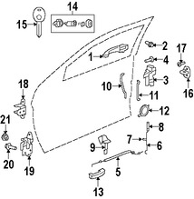 Foto de Manija interior de puerta Original para Dodge Avenger 2009 2010 Chrysler Sebring 2010 Marca CHRYSLER Nmero de Parte 1FV231D1AC