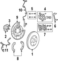 Foto de Conjunto de Cojinete de Rodamiento y Maza Original para Jeep Compass Jeep Patriot Chrysler Sebring Chrysler 200 Dodge Avenger Dodge Caliber Marca CHRYSLER Parte #4766719AB