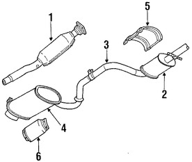 Foto de Silenciador Original para Chrysler Cirrus Dodge Stratus Plymouth Breeze Marca CHRYSLER Nmero de Parte 4695554